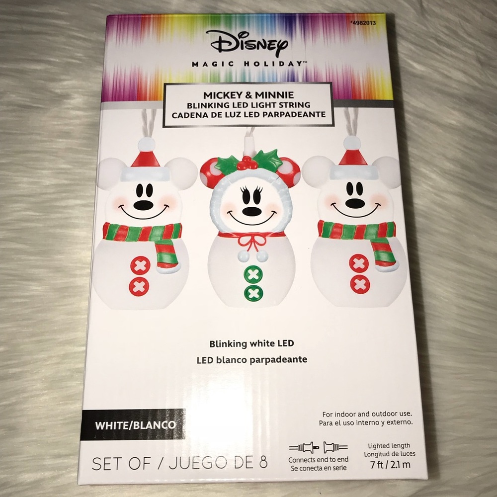 NEW Disney Mickey & Minnie Mouse Snowman Lights